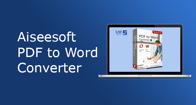 aiseesoft pdf to word converter
