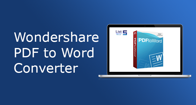 wondershare pdf to word converter