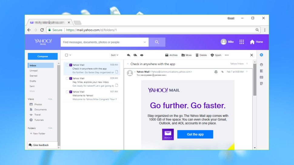 Yahoo email service